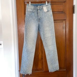 Vintage light wash pearl jeans